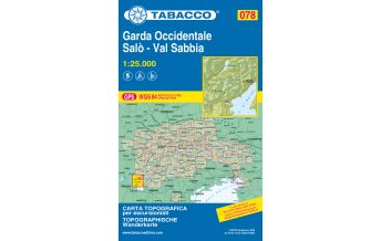 Mountainbike-Touren - Mountainbikekarten Tabacco-Karte 078, Garda Occidentale, Salò, Val Sabbia, Lago d'Idro 1:25.000 Tabacco