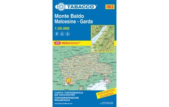 Mountainbike Touring / Mountainbike Maps Tabacco-Karte 063, Monte Baldo, Malcesine, Garda 1:25.000 Tabacco