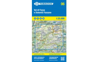 Mountainbike Touring / Mountainbike Maps Tabacco-Karte 06, Val di Fassa/Fassatal & Dolomiti Fassane 1:25.000 Tabacco
