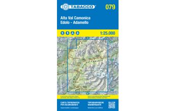 Mountainbike Touring / Mountainbike Maps Tabacco-Karte 079, Alta Val Camonica, Edolo, Adamello 1:25.000 Tabacco