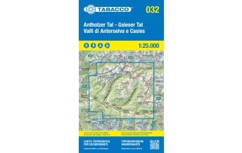 Skitourenkarten Tabacco-Karte 032, Antholzer Tal, Gsieser Tal/Valli di Anterselva e Casies 1:25.000 Tabacco