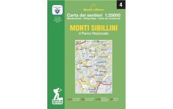 Hiking Maps Apennines Monti Editore Wanderkarte 4, Monti Sibillini 1:25.000 Monti Editore - IGA