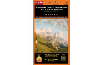 Wanderkarten Südtirol & Dolomiten 4Land WK+RK 154 Italien Alpin - PN Paneveggio - Pale di San Martino 1:25.000 4Land