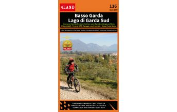 Hiking Maps Italy 4Land Rad- & Wanderkarte 116, Basso Garda/Lago di Garda Sud 1:25.000 4Land