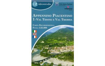 Hiking Maps Apennines Appennino Piacentino 1 - Val Tidone e Val Trebbia 1:25.000 Club Alpino Italiano - B.E.L.C.A. Firenze