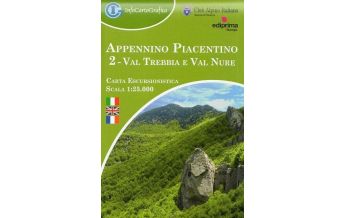 Hiking Maps Apennines Appennino Piacentino 2 - Val Trebbia e Val Nure 1:25.000 Club Alpino Italiano - B.E.L.C.A. Firenze