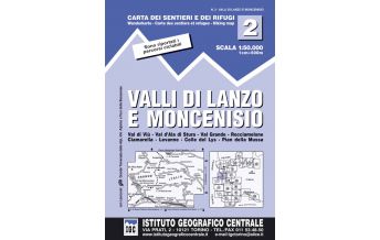 Wanderkarten Italien IGC-Wanderkarte 2, Valli di Lanzo/Lanzo-Täler e Moncenisio 1:50.000 IGC
