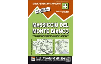 Hiking Maps Italy IGC-Wanderkarte 4, Massiccio del Monte Bianco/Mont Blanc-Massiv 1:50.000 IGC