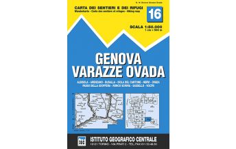 Wanderkarten Italien IGC-Wanderkarte 16, Genova/Genua, Varazze, Ovada 1:50.000 IGC