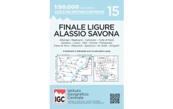 Wanderkarten Italien IGC-Wanderkarte 15, Finale Ligure, Alassio, Savona 1:50.000 IGC