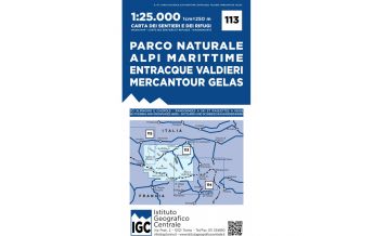 Hiking Maps Italy IGC-Wanderkarte 113, PN dell'Argentera 1:25.000 IGC