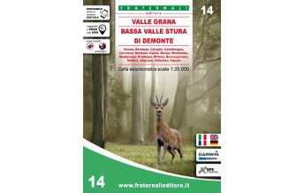 Wanderkarten Italien Fraternali-Wanderkarte 14, Valle Grana, Bassa Valle Stura di Demonte 1:25.000 Fraternali