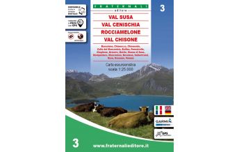 Hiking Maps Italy Fraternali-Wanderkarte 3, Val Susa/Susatal, Val Cenischia, Rocciamelone, Val Chisone 1:25.000 Fraternali