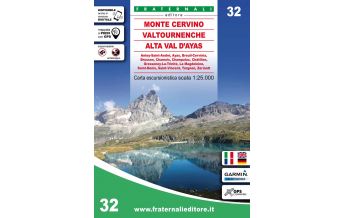 Hiking Maps Italy Fraternali Wanderkarte 32, Monte Cervino/Matterhorn, Valtournenche, Alta Val d'Ayas 1:25.000 Fraternali