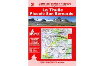 Hiking Maps Italy Escursionista-Karte 2, La Thuile, Piccolo San Bernardo 1:25.000 L'Escursionista