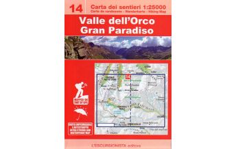 Hiking Maps Italy Carta dei sentieri 14, Valle dell'Orco, Gran Paradiso 1:25.000 L'Escursionista