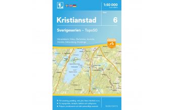 Wanderkarten Skandinavien Sverigeserien-Karte 6, Kristianstad 1:50.000 Norstedts