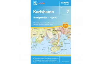 Hiking Maps Scandinavia Sverigeserien-Karte, 7 Karlshamn 1:50.000 Norstedts