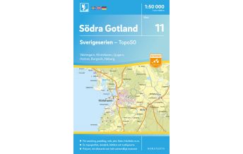 Wanderkarten Skandinavien Sverigeserien 11 Schweden - Södra Gotland 1:50.000 Norstedts