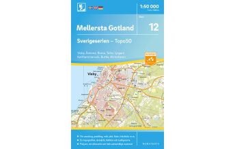 Hiking Maps Scandinavia Sverigeserien-Karte 12, Mellersta Gotland 1:50.000 Norstedts