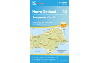Hiking Maps Scandinavia Sverigeserien 13 Schweden - Norra Gotland 1:50.000 Norstedts