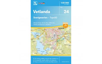 Hiking Maps Scandinavia Sverigeserien-Karte 24, Vetlanda 1:50.000 Norstedts