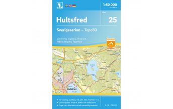 Wanderkarten Skandinavien Sverigeserien-Karte 25, Hultsfred 1:50.000 Norstedts