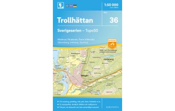 Wanderkarten Skandinavien Sverigeserien-Karte 36, Trollhättan 1:50.000 Norstedts