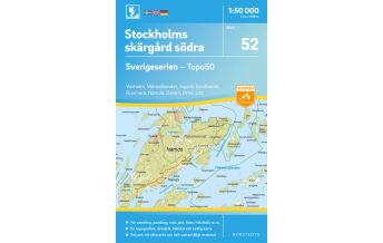 Hiking Maps Scandinavia Sverigeserien-Karte 52, Stockholmer Schärengarten - Süd 1:50.000 Norstedts