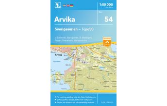 Hiking Maps Scandinavia Sverigeserien-Karte 54, Arvika 1:50.000 Norstedts