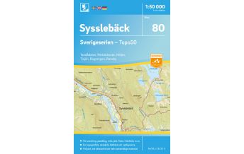 Wanderkarten Skandinavien Sverigeserien-Karte 80, Sysslebäck 1:50.000 Norstedts