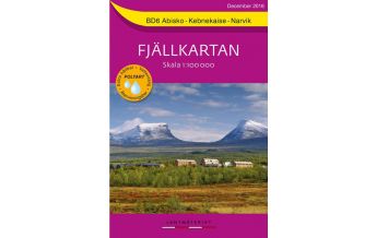 Hiking Maps Scandinavia Fjällkartan BD6, Abisko, Kebnekaise, Narvik 1:100.000 Lantmäteriverket