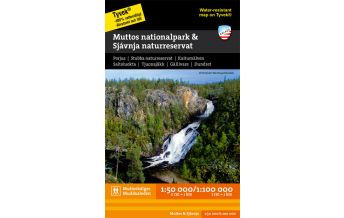 Hiking Maps Scandinavia Calazo Hiking Map Muttos Nationalpark & Sjavnja Naturreservat 1:100.000 / 1:50.000 Calazo 