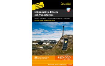 Wanderkarten Skandinavien Calazo Hiking Map Tyvek Schweden - Nikkaluokta, Ritsem & Vakkotavare 1:50.000 Calazo 