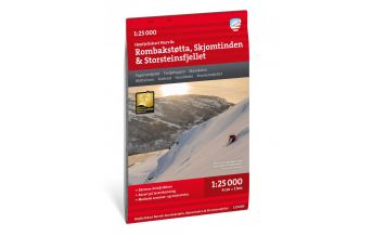 Ski Touring Maps Calazo Høyfjellskart Narvik: Rombakstøtta, Skjomtinden & Storsteinsfjellet 1:25.000 Calazo