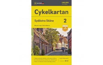 Radkarten Svenska Cykelkartan 2, Sydöstra Skåne/Südöstliches Schonen 1:90.000 Norstedts