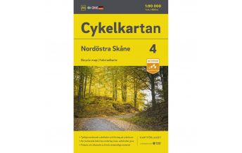 Cycling Maps Svenska Cykelkartan 4, Nordöstra Skåne/Nordöstliches Schonen 1:90.000 Norstedts