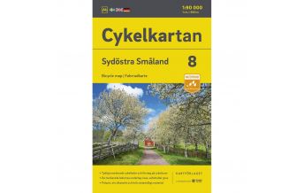 Radkarten Svenska Cykelkartan 8, Sydöstra Småland/Südöstliches Småland 1:90.000 Norstedts