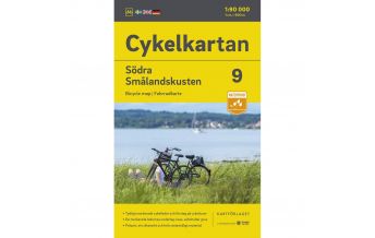 Radkarten Svenska Cykelkartan 9, Södra Smalandskusten 1:90.000 Norstedts