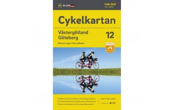 Radkarten Svenska Cykelkartan 12, Västergötland, Göteborg 1:90.000 Norstedts