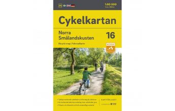 Radkarten Svenska Cykelkartan 16, Norra Smålandskusten 1:90.000 Norstedts