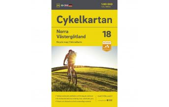 Radkarten Svenska Cykelkartan 18, Norra Västergötland 1:90.000 Norstedts