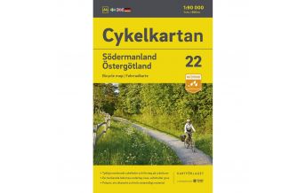 Radkarten Svenska Cykelkartan 22, Södermanland, Östergötland 1:90.000 Norstedts