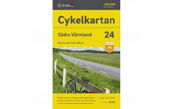 Radkarten Svenska Cykelkartan 24, Södra Värmland 1:90.000 Norstedts