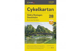 Cycling Maps Svenska Cykelkartan 28, Södra Roslagen/Stockholm 1:90.000 Norstedts