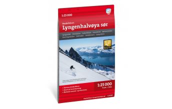 Skitourenkarten Calazo Høyfjellskart Lyngenhalvøya Sør/Süd 1:25.000 Calazo
