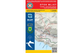 Wanderkarten Kroatien HGSS-Wanderkarte Otok/Insel Mljet 1:20.000 HGSS