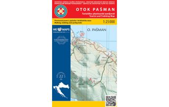 Hiking Maps Croatia HGSS-Wanderkarte Otok/Insel Pašman 1:25.000 HGSS