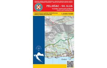 Hiking Maps Croatia HGSS-Wanderkarte Pelješac, Sveti Ilija 1:50.000/1:20.000 HGSS