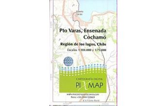 Hiking Maps South America Pto Varas, Ensenada Cochamo 1:100.000 / 1:75.000 PixMap